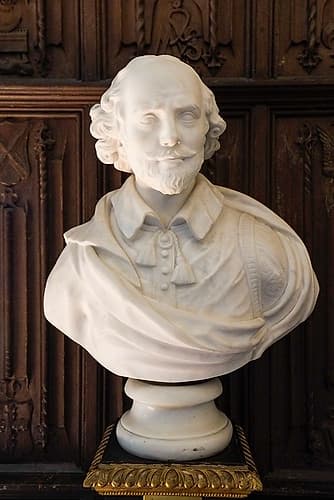 Basingstoke, England. Bust of William Shakespeare. European Print